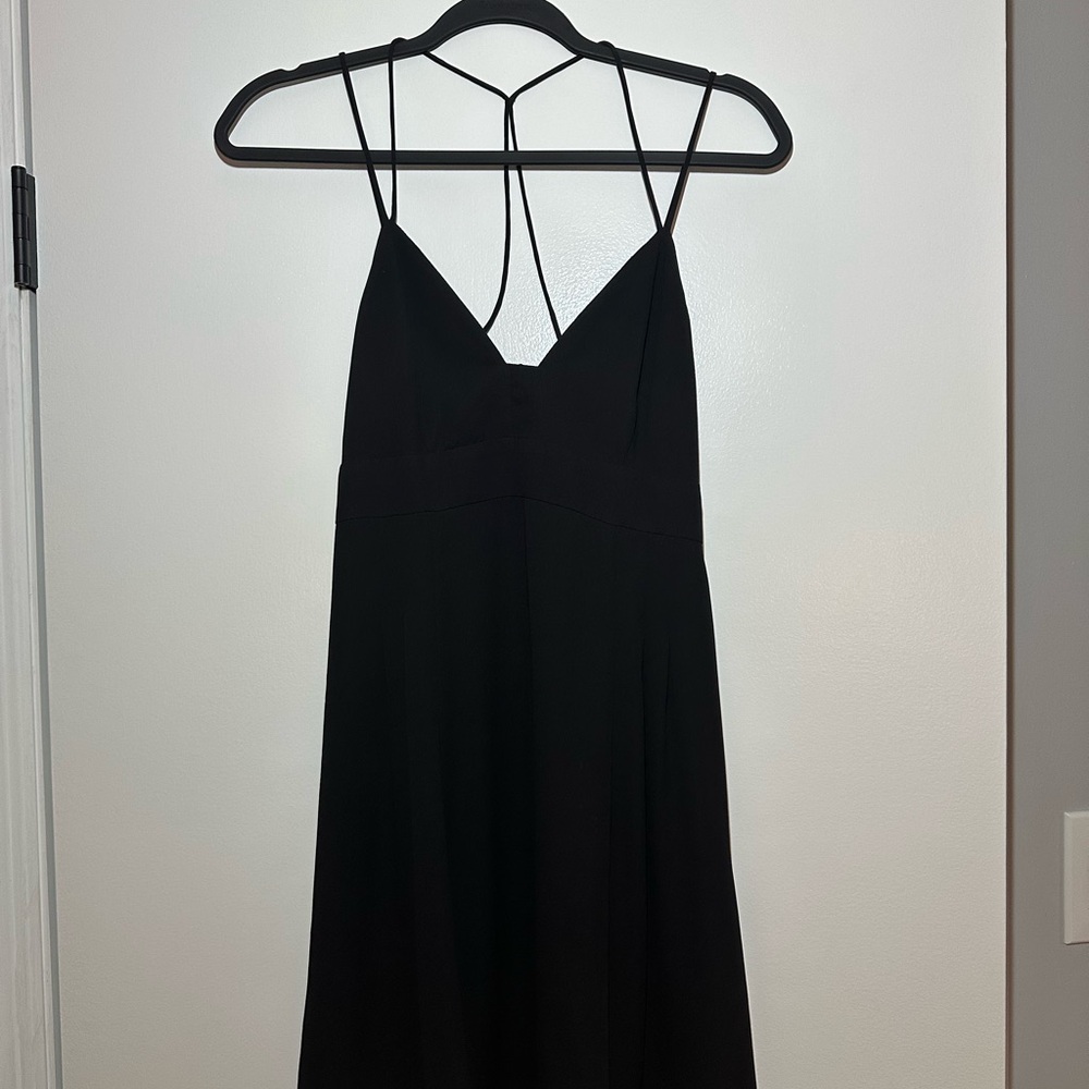 Express Black Spaghetti Strap Backless Sundress
